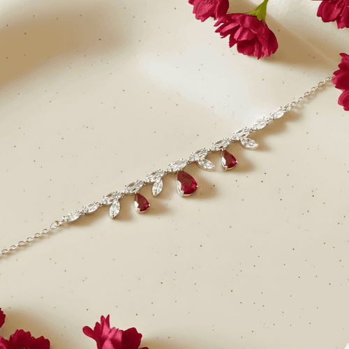 Ruby Leaflet Bracelet